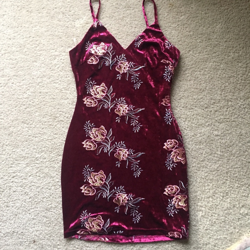Magenta floral dress